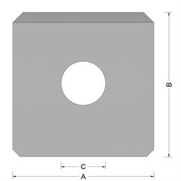 Blok fender (CF-A) AxBmm - Maatwerk - (UHMW-PE top)