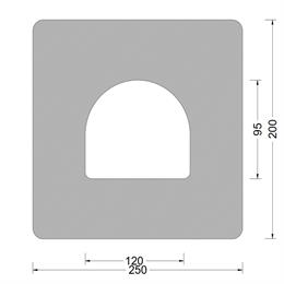 Blok fender 250x200mm - D-kamer 120x095mm