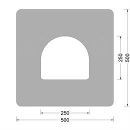 Blok fender 500x500mm - D-kamer 250x250mm