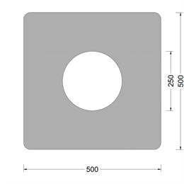 Blok fender 500x500mm - O-kamer 250mm