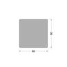 Blok fender profiel 080x080mm - massief