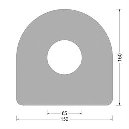 DC-fender 150x150mm - O-kamer 065mm