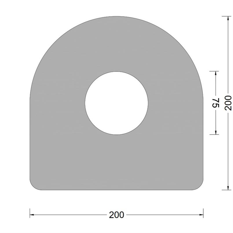 DC-fender 200x200mm - O-kamer 075mm