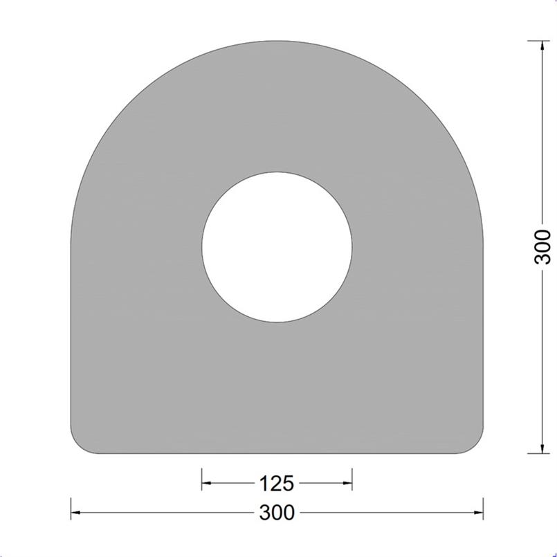 DC-fender 300x300mm - O-kamer 125mm