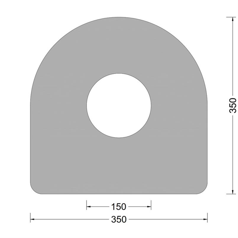 DC-fender 350x350mm - O-kamer 150mm