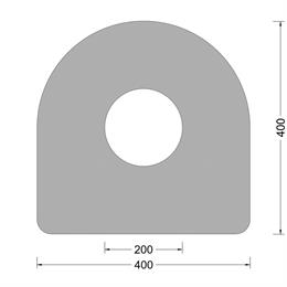 DC-fender 400x400mm - O-kamer 200mm