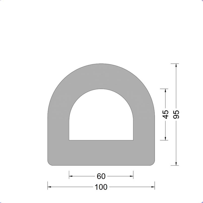 DD-fender 100x095mm - D-kamer 060x048mm