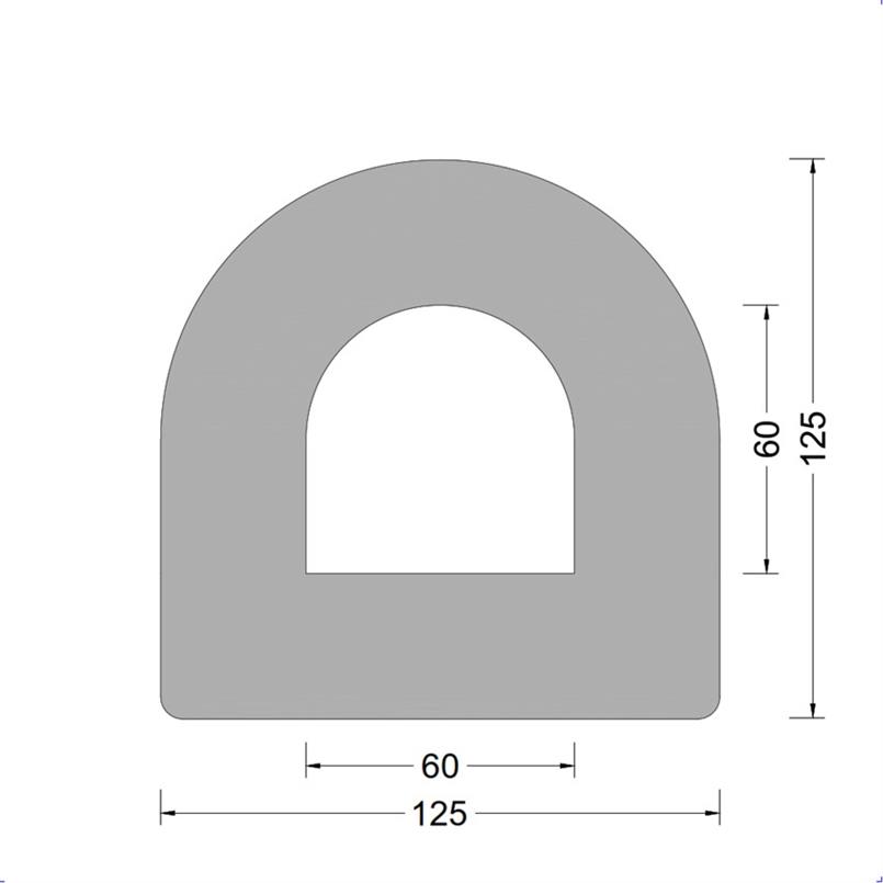 DD-fender 125x125mm - D-kamer 060x060mm