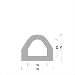 Delta-fender 080x065mm - kamer 050x043mm