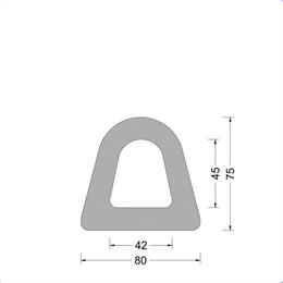 Delta-fender 080x075mm - kamer 050x040mm