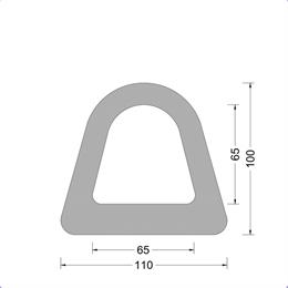 Delta-fender 110x100mm - kamer 068x065mm