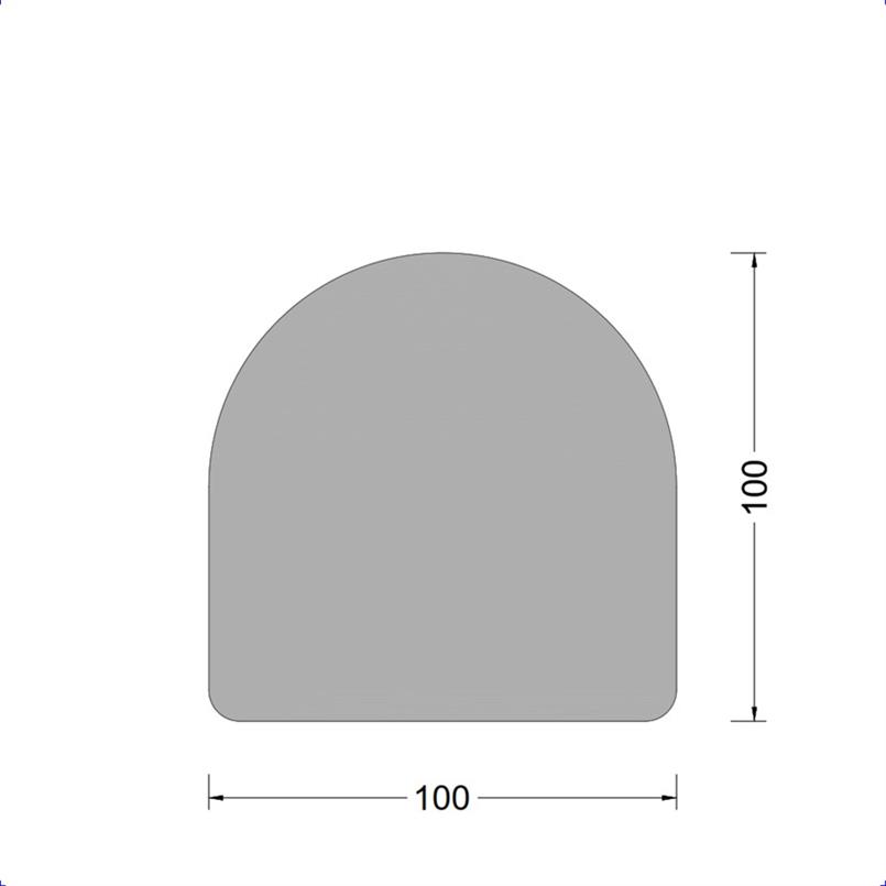 DS-fender 100x100mm - massief