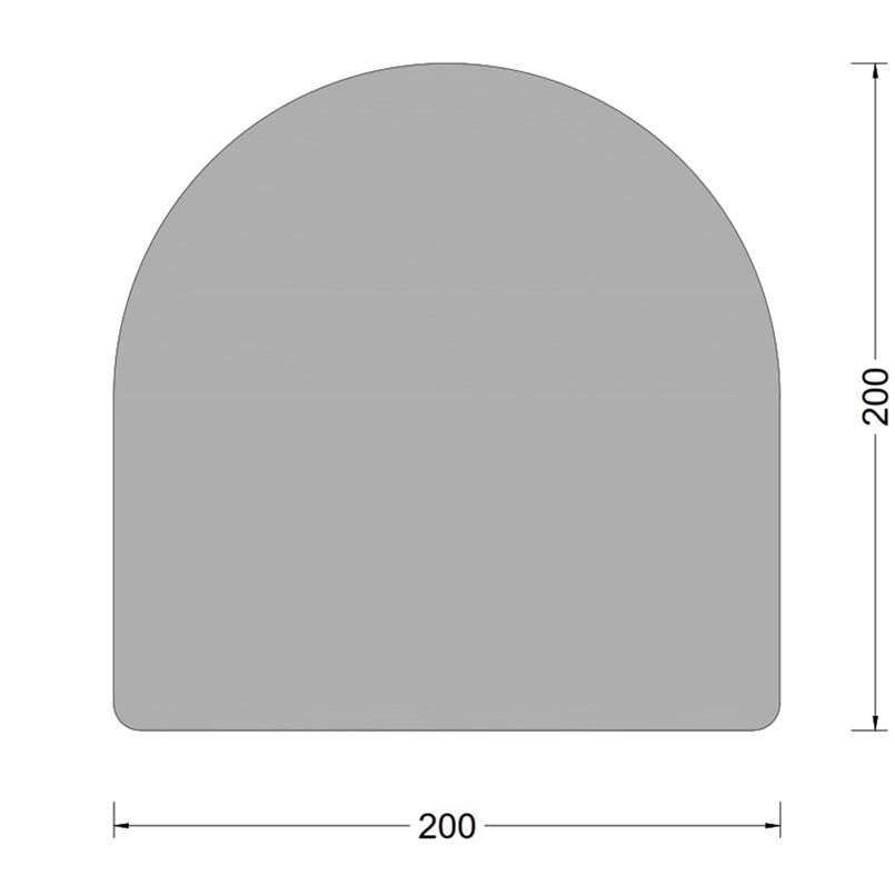 DS-fender 200x200mm - massief