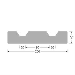 Muurbescherming profiel - 200x040mm