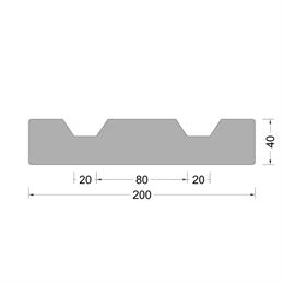 Muurbescherming profiel - 200x040mm