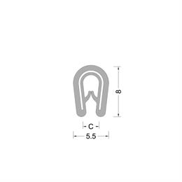 PVC kantafwerk profiel - zwart - klembereik 0.8-1.5mm