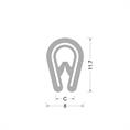 PVC kantafwerk profiel - zwart - klembereik 1.0-2.5mm
