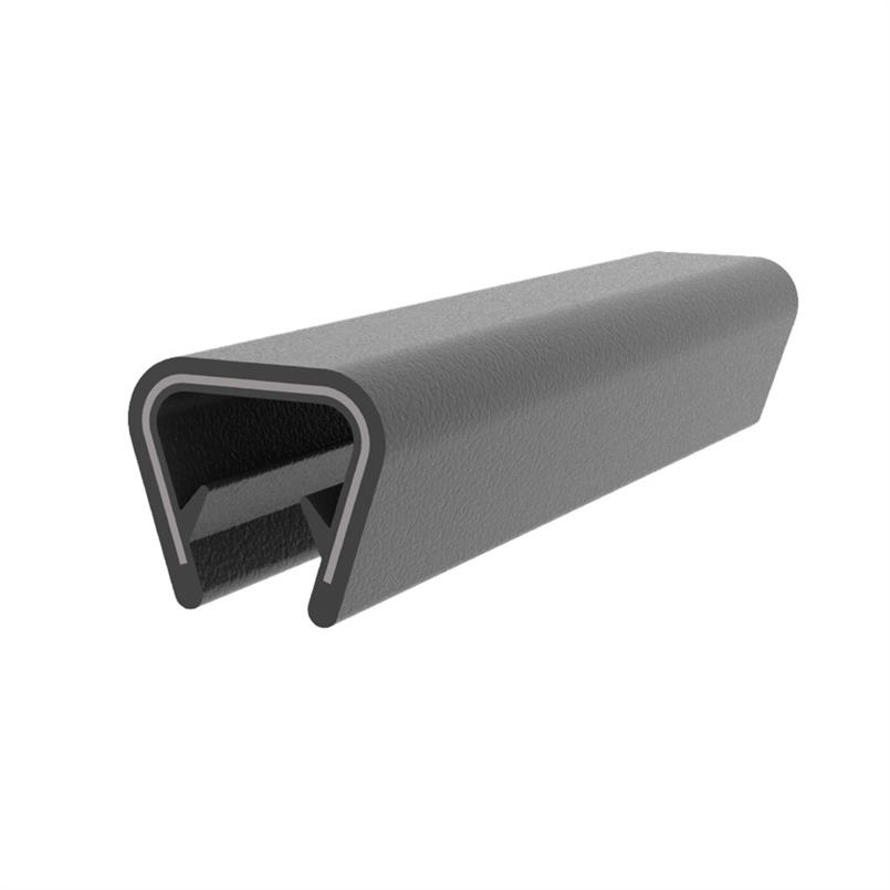PVC kantafwerk profiel - zwart - klembereik 10-12mm