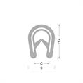 PVC kantafwerk profiel - zwart - klembereik 2.0.-4.0mm