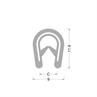 PVC kantafwerk profiel - zwart - klembereik 2.0.-4.0mm
