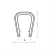 PVC kantafwerk profiel - zwart - klembereik 6.0-8.0mm