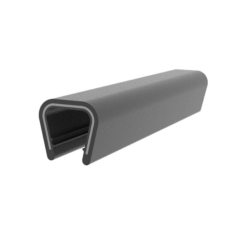 PVC kantafwerk profiel - zwart - klembereik 8.0-10mm