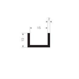 Rubber U-profiel 19x12 mm