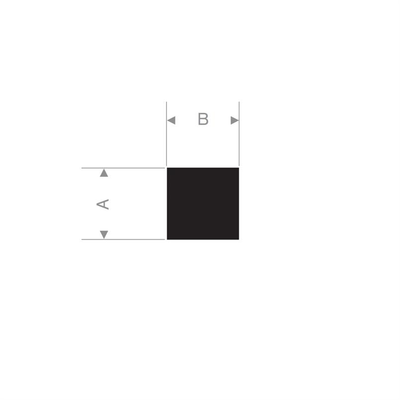 Rubberblokpakking zw 15x10mm