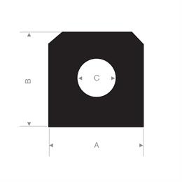 Rubberluikpakking 25x25mm