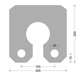 Sleutelgatfender - 250x250x250mm - blok