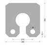 Sleutelgatfender - 350x350x350mm - blok