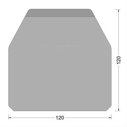 Trapezium fender (CF-D) 120x120mm - massief - (UHMW-PE top)