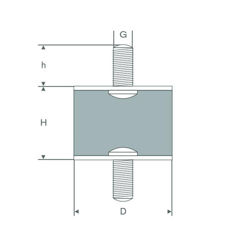 Trillingdemper type A 100x100mm