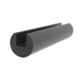 U-beschermings profiel - zwart - 11mm - BxH 26x24mm